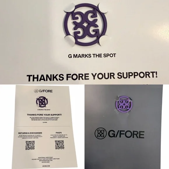 G/FORE 3 Purple Logo Golf Ball Marker Set of 3 - Picture 1 of 1